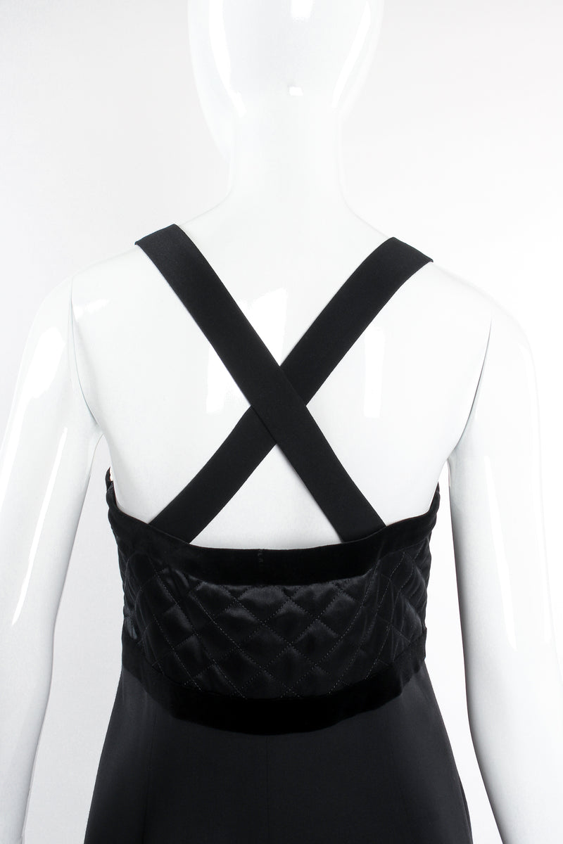 Vintage Escada Quilted Bodice Jumpsuit on Mannequin back crop at Recess Los Angeles