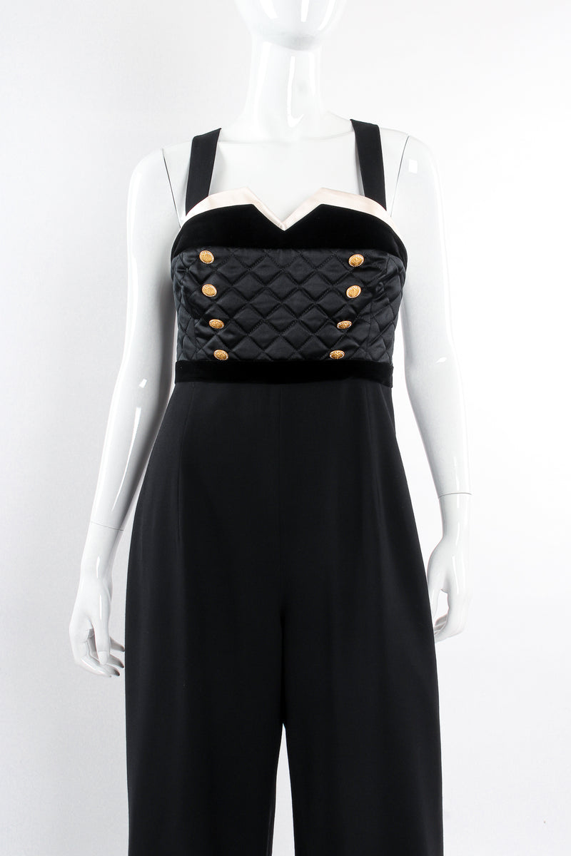 Vintage Escada Quilted Bodice Jumpsuit on Mannequin front crop at Recess Los Angeles
