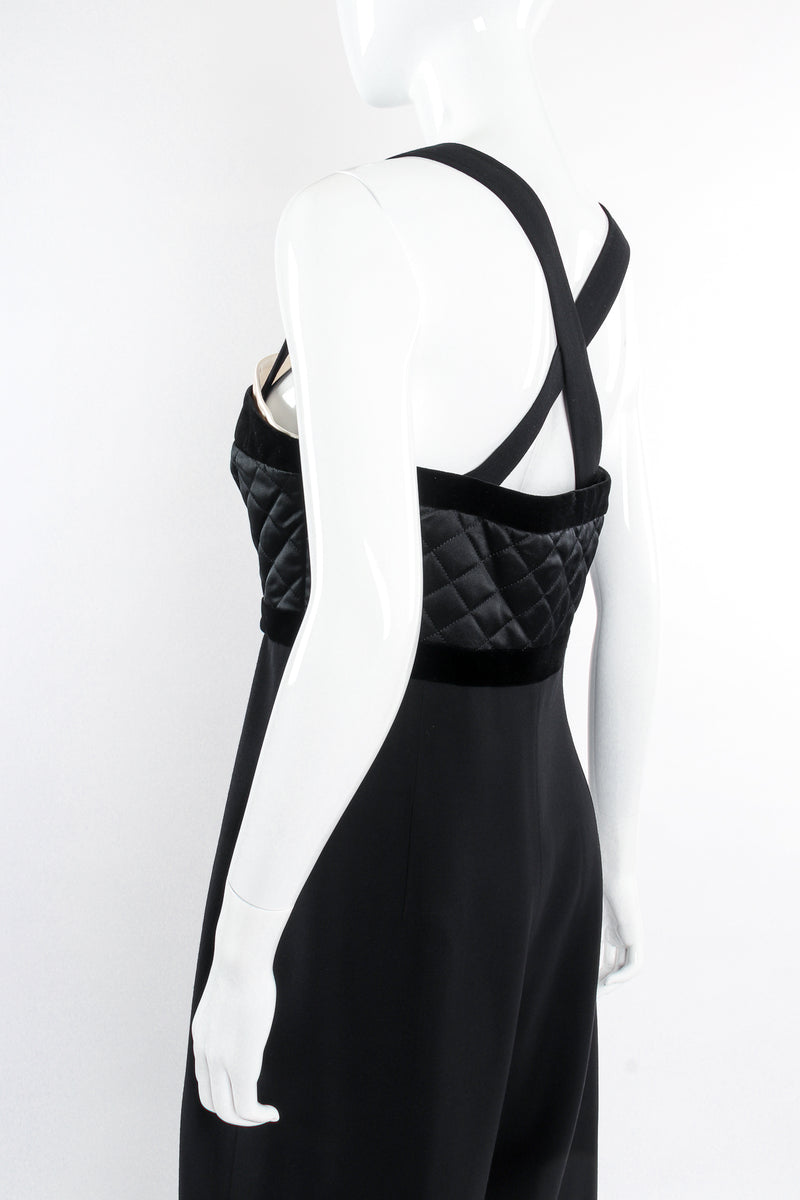 Vintage Escada Quilted Bodice Jumpsuit on Mannequin back angle at Recess Los Angeles