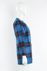 Vintage Escada Margaretha Ley 1980s Plaid Jacket & Skirt Set mannequin jacket side @ Recess LA