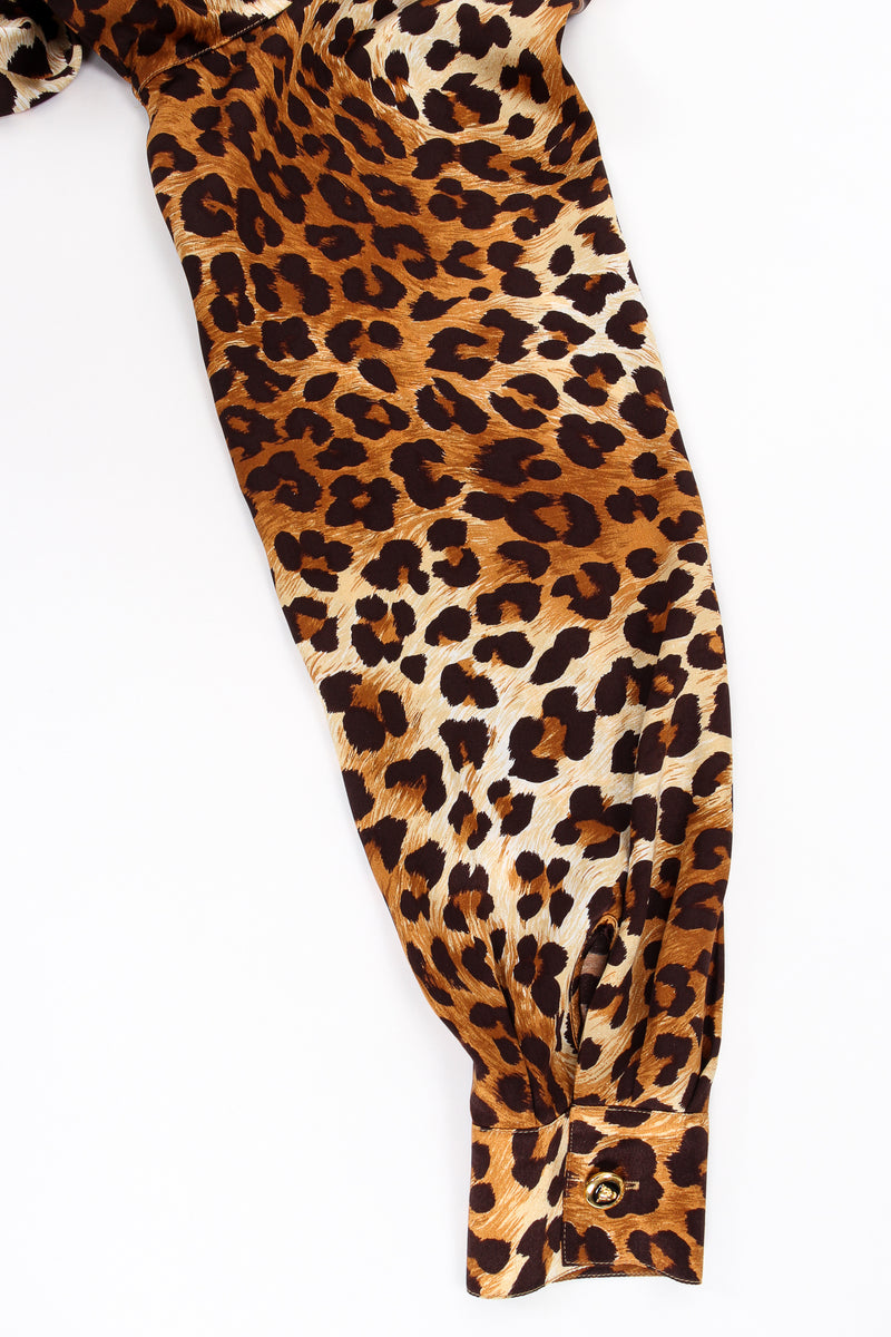 Vintage Escada Leopard Print Shirt & Scarf sleeve at Recess Los Angeles