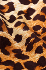 Vintage Escada Leopard Print Shirt & Scarf fabric detail at Recess Los Angeles