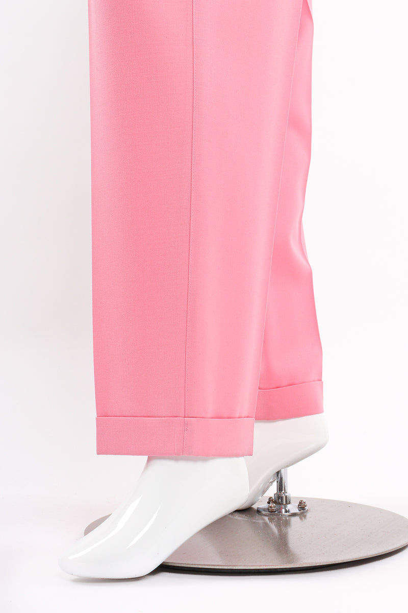 Vintage Escada Pink Cuffed Pleat Pant on Mannequin cuff at Recess Los Angeles