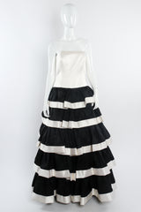 Vintage Escada Strapless Tiered Corset Ball Gown on Mannequin front at Recess Los Angeles