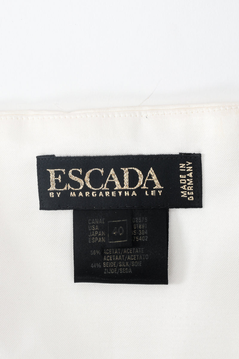 Vintage Escada Strapless Tiered Corset Ball Gown label at Recess Los Angeles