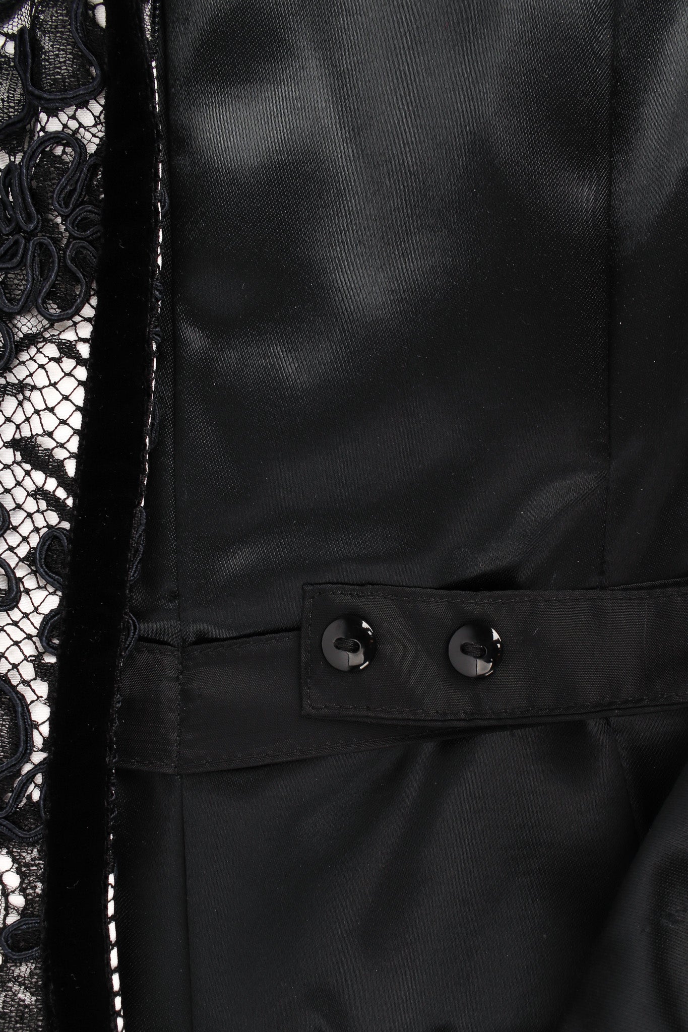 Vintage Escada Lace Checkered Silk Taffeta Dress lace/waist fastener  @ Recess LA