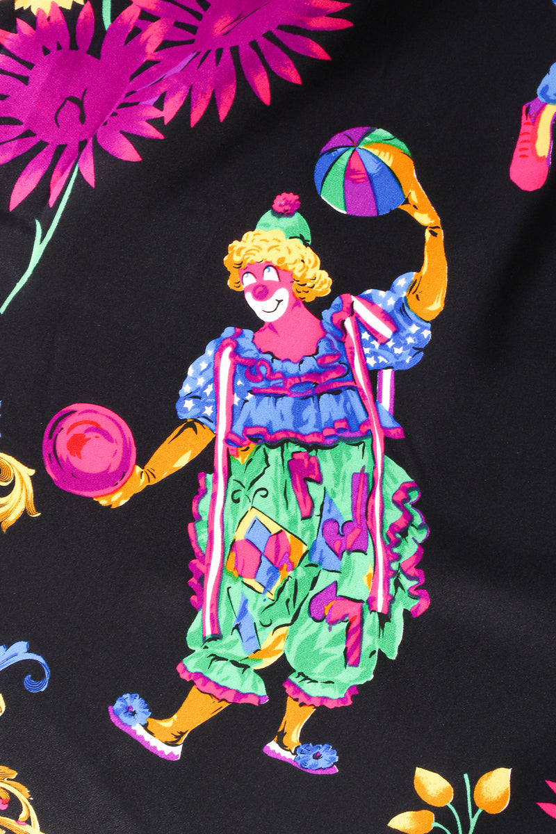 Vintage Escada Baroque Jovial Clown Print Shirt print at Recess Los Angeles
