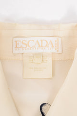 Vintage Escada Compass Star Nautical Satin Shirt fabric label at Recess Los Angeles