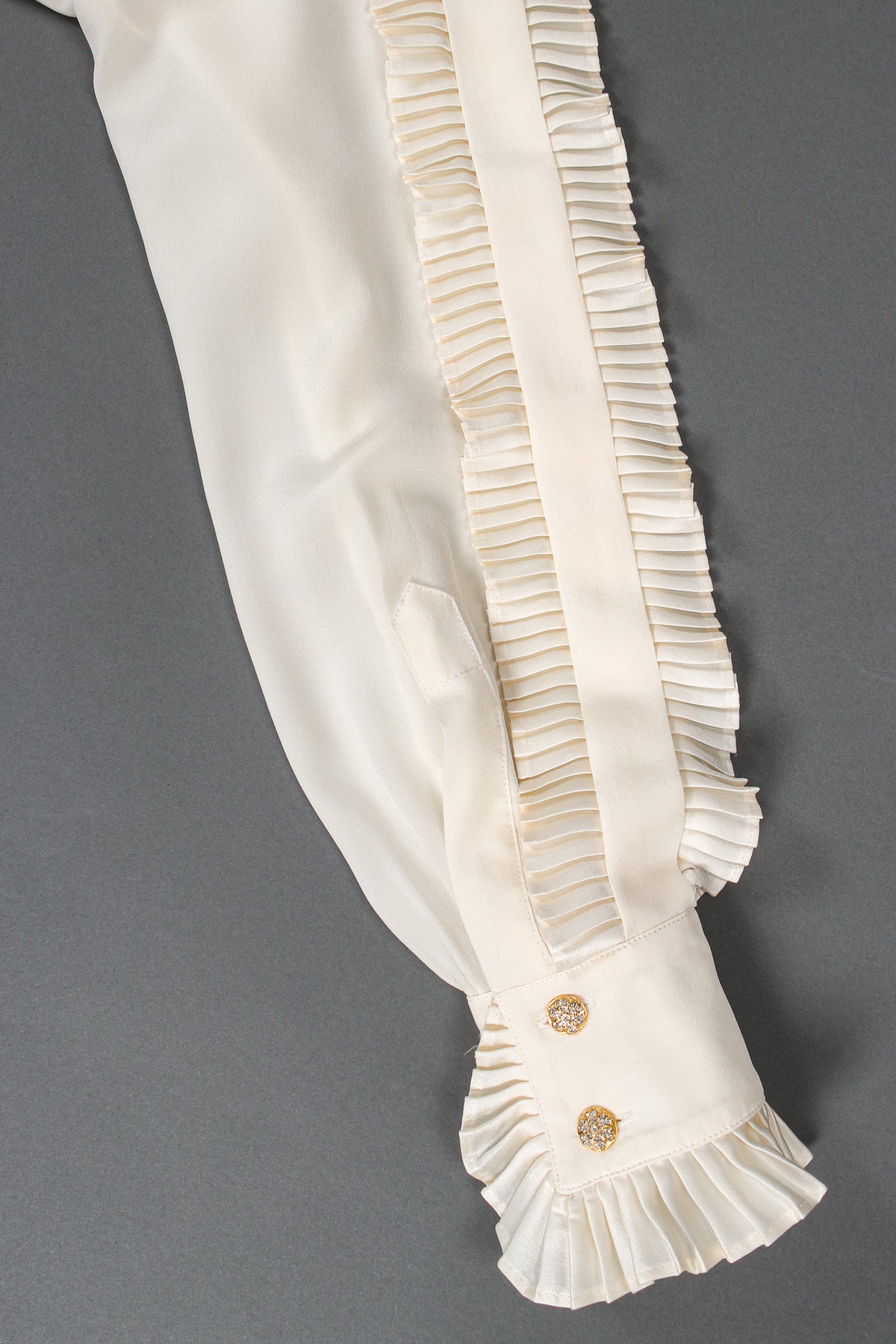 escada ruffle blouse