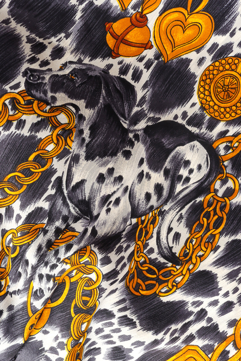 Bold dalmation and gold chain jacket by Margaretha Ley for Escada Print Close-up @recessla