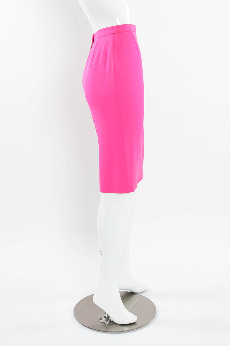 Vintage Escada 1980s Wool Blazer & Skirt Set mannequin side skirt @ Recess Los Angeles