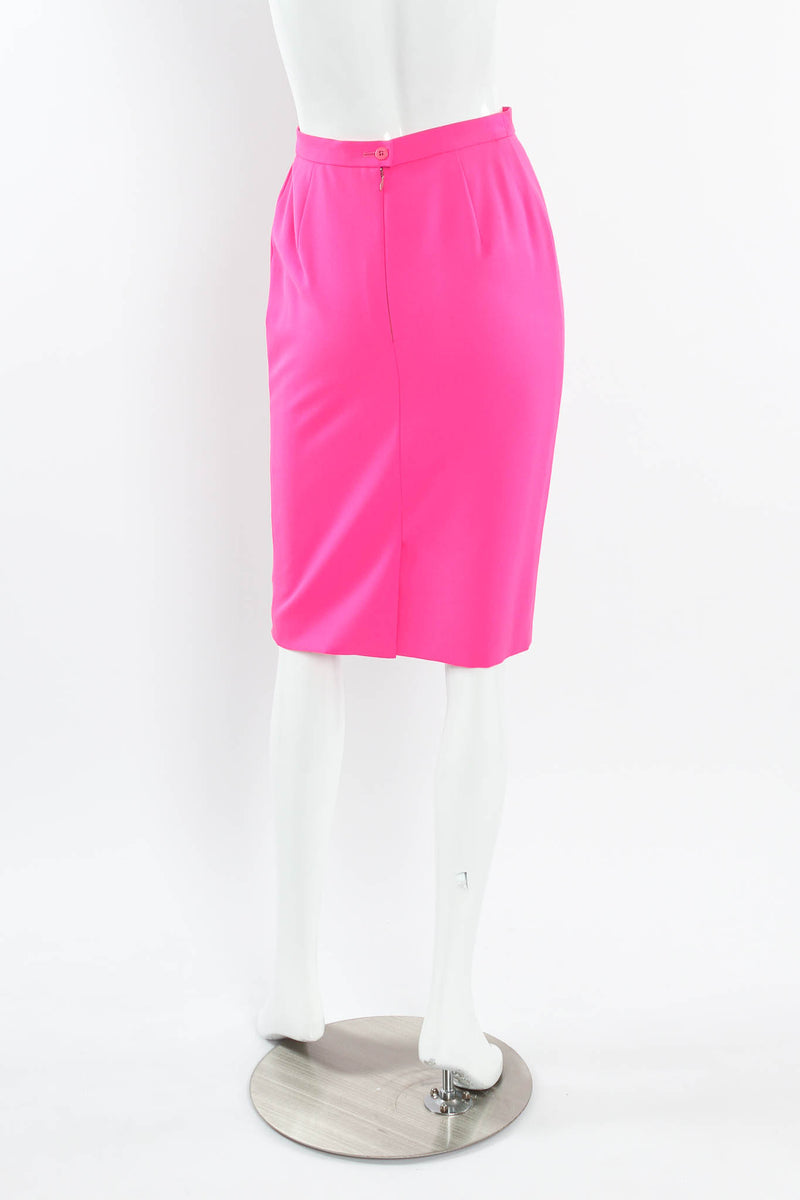 Vintage Escada 1980s Wool Blazer & Skirt Set mannequin back skirt @ Recess Los Angeles