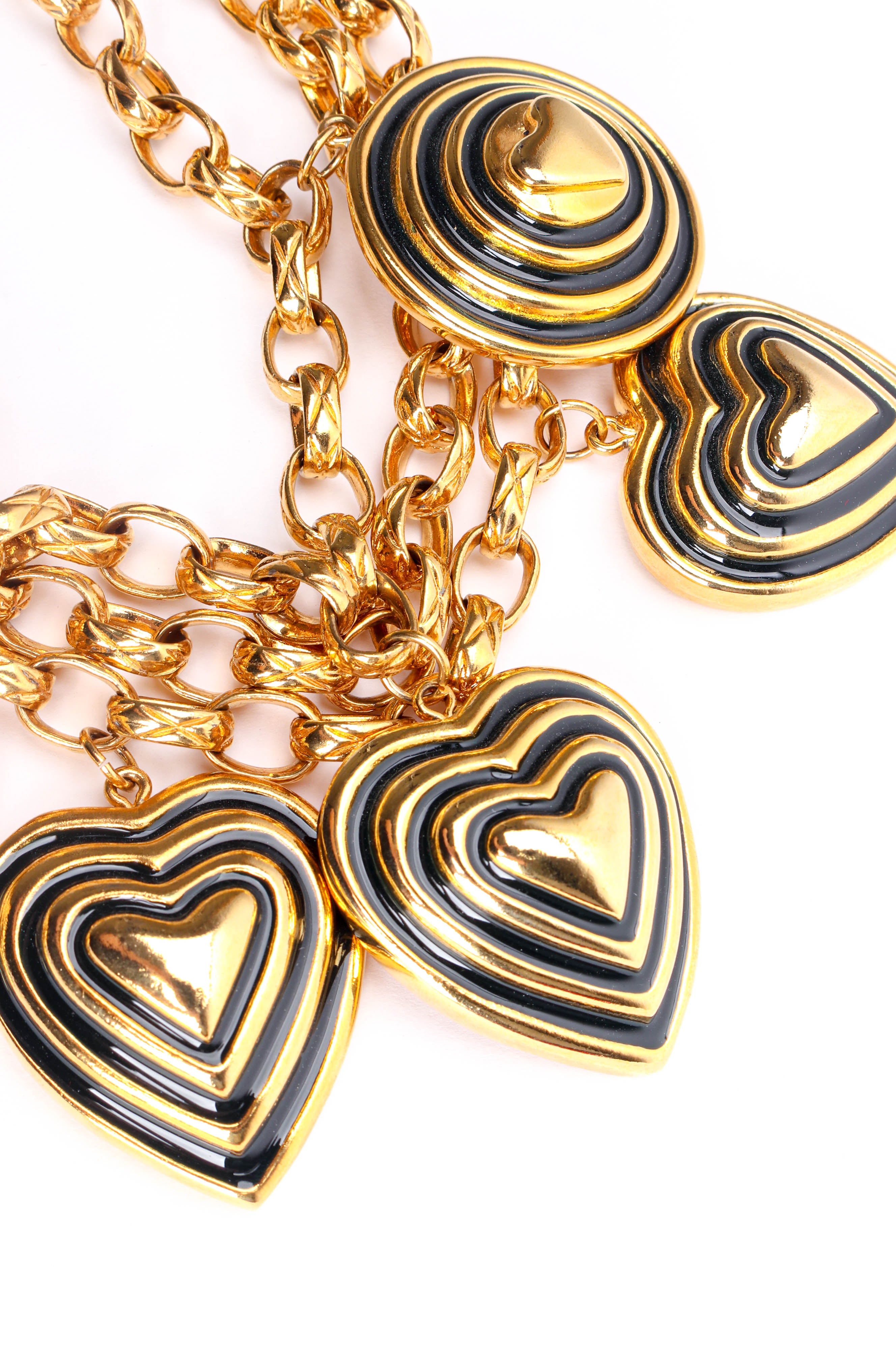 Vintage Escada Lover Charms Choker Necklace charms clsoe up @ Recess LA