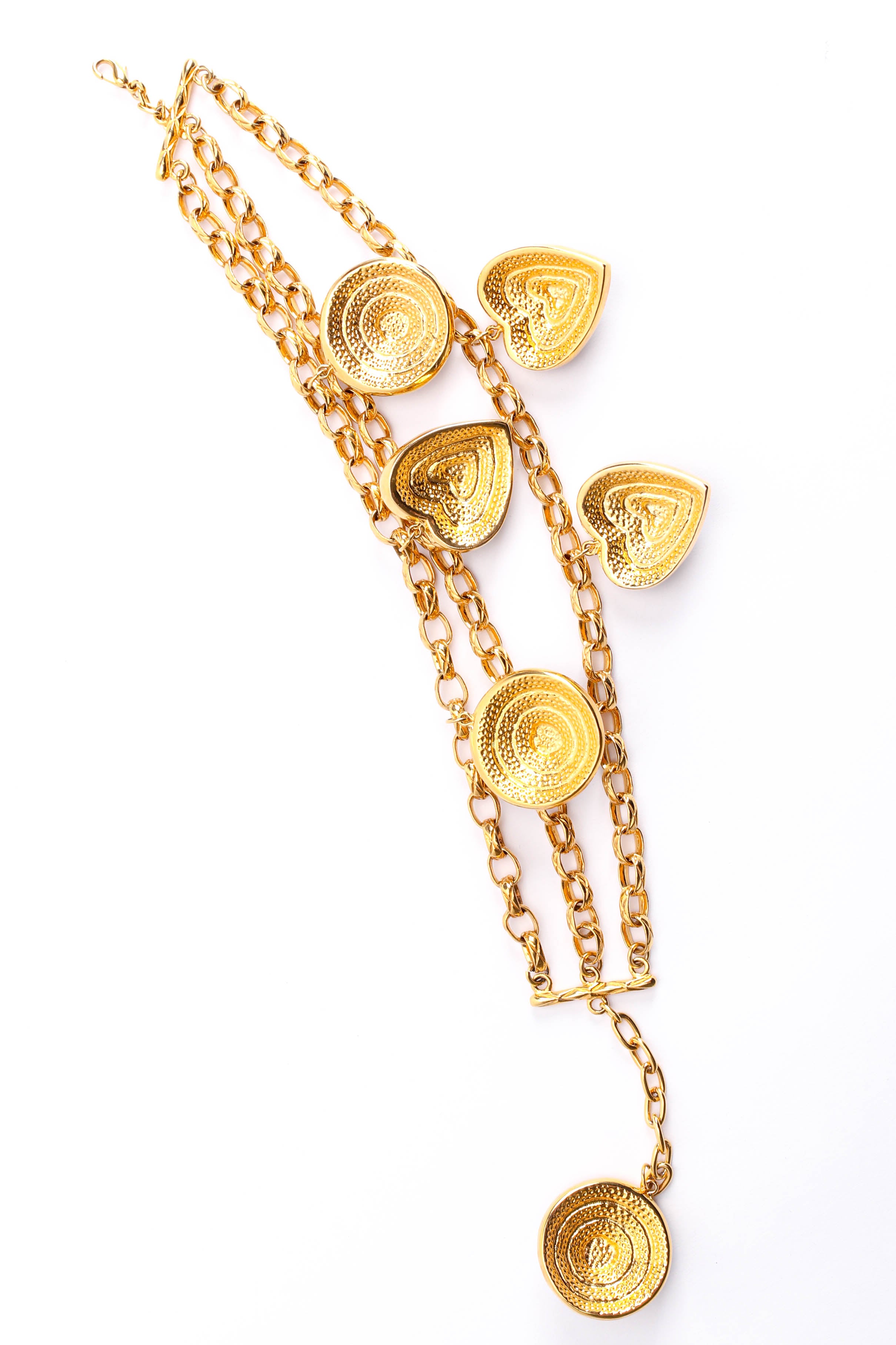 Vintage Escada Lover Charms Choker Necklace back lay @ Recess LA