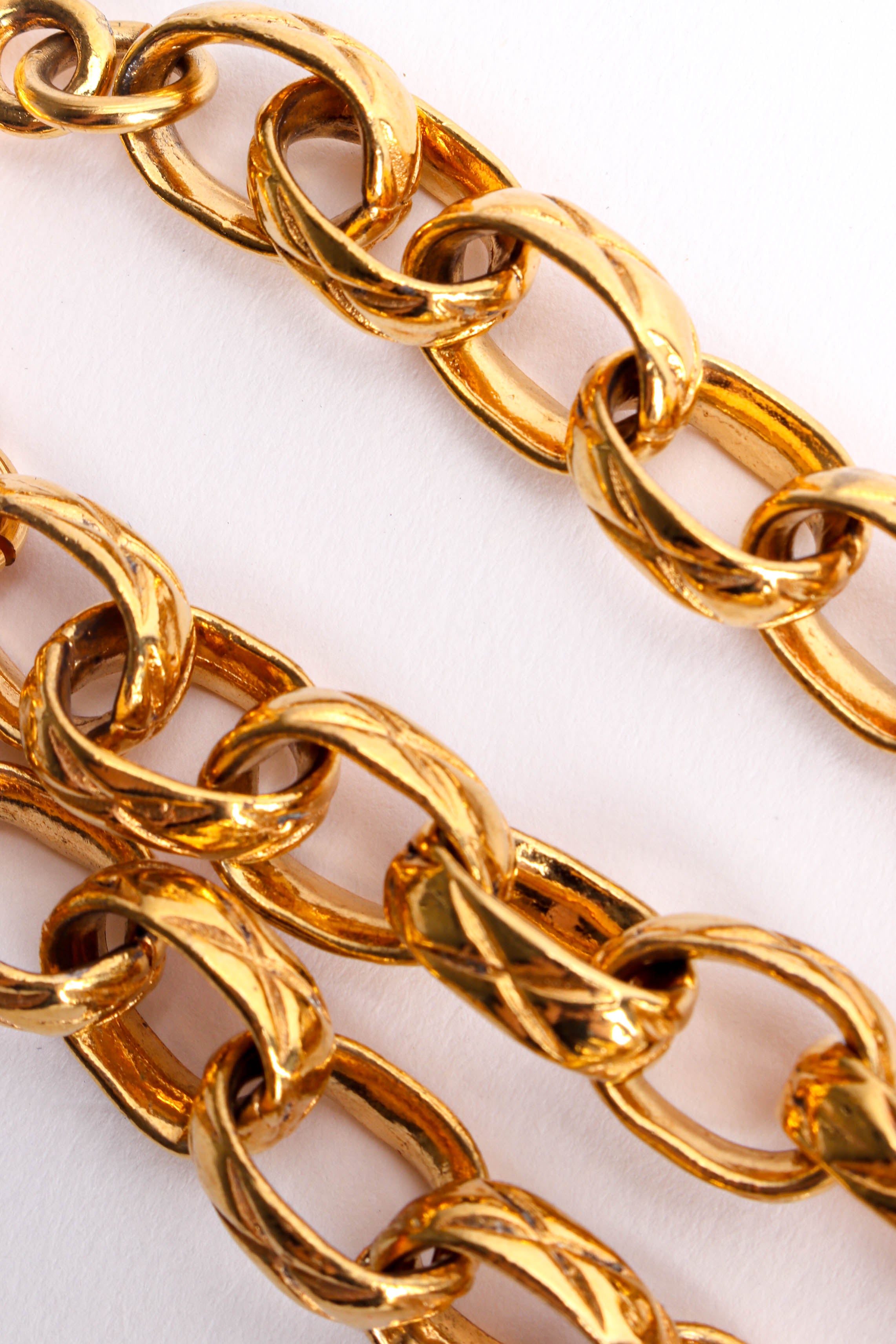 Vintage Escada Lover Charms Choker Necklace chain links @ Recess LA