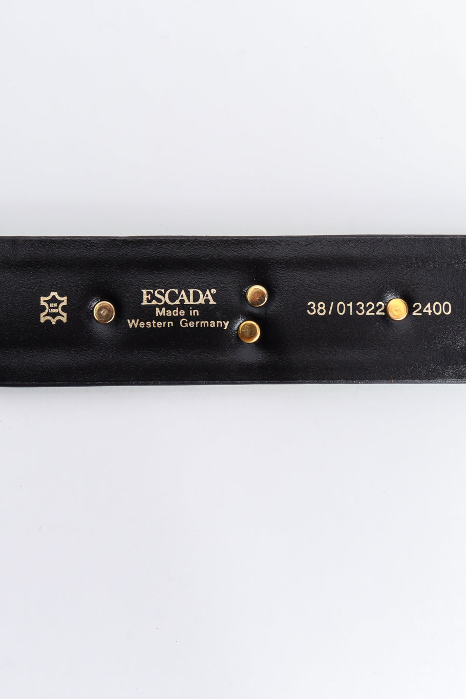 panther studded leather belt by Escada label @recessla