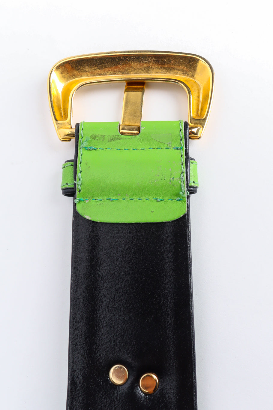 panther studded leather belt by Escada inside buckle @recessla