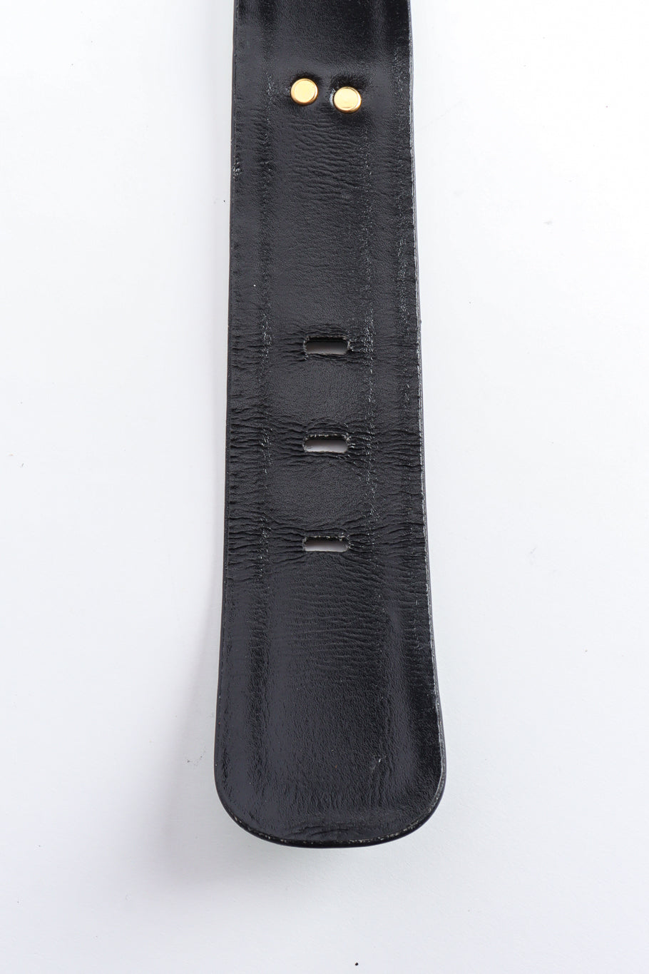 panther studded leather belt by Escada inside prong holes @recessla