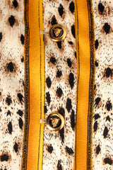 Vintage Escada by Margaretha Ley Leopard Portrait Blazer enamel leopard buttons @ Recess LA