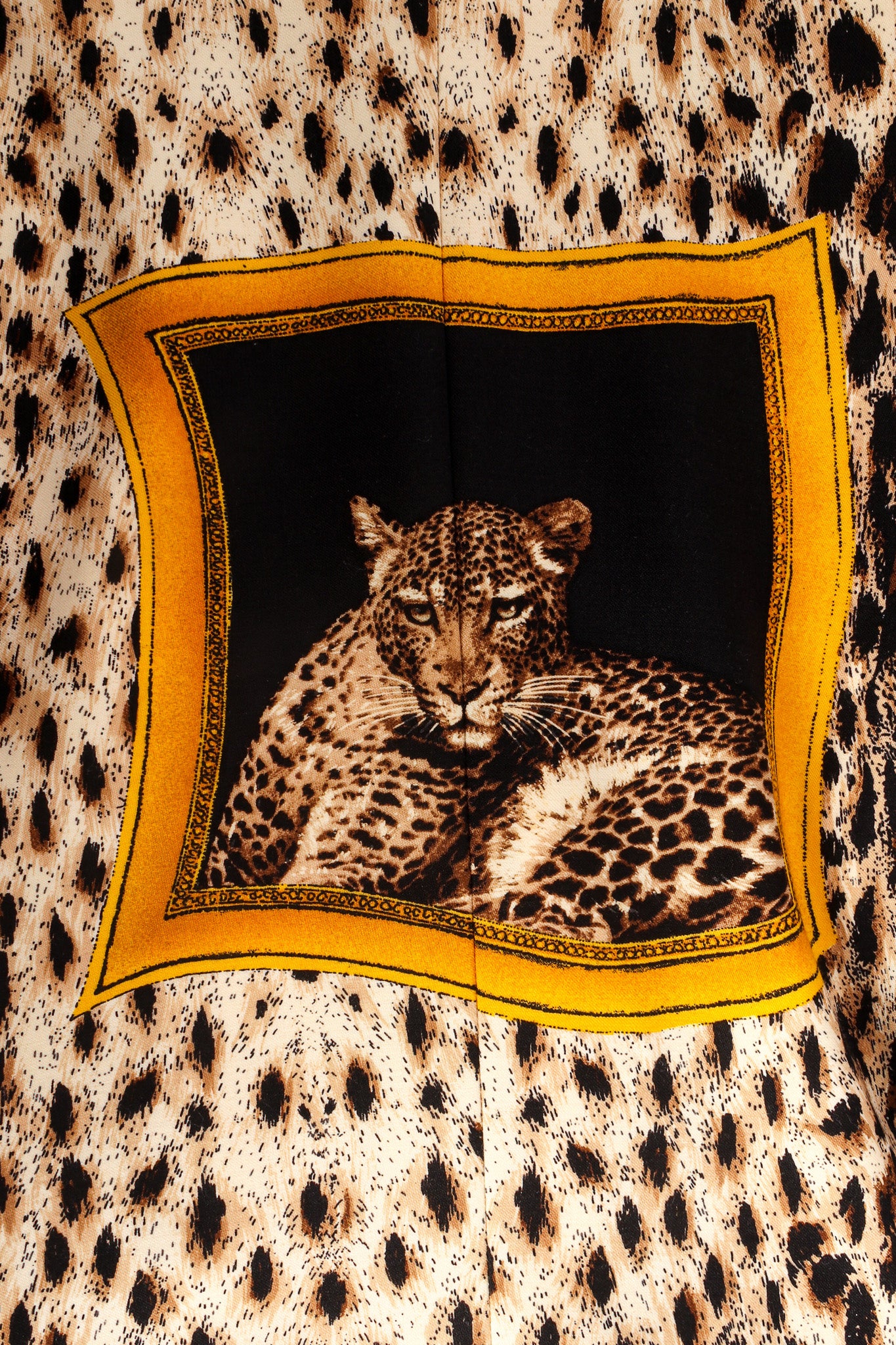 Vintage Escada by Margaretha Ley Leopard Portrait Blazer back portrait @ Recess LA