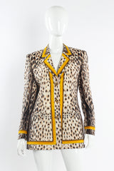 Vintage Escada by Margaretha Ley Leopard Portrait Blazer mannequin front @ Recess LA