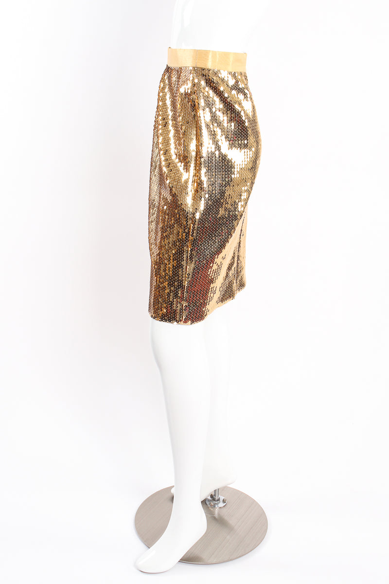 Vintage Escada Gold Disco Sequined Jacket Skirt Set – Recess