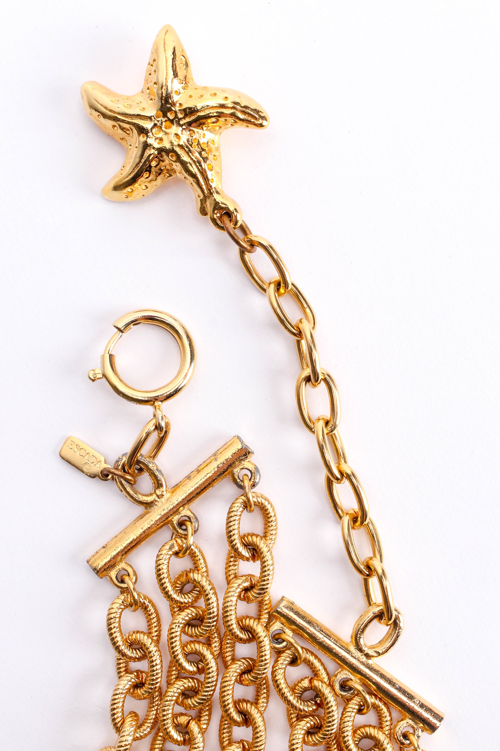 Vintage Escada Oceanic Starfish Charm Choker charms/escada tag charm @ Recess LA