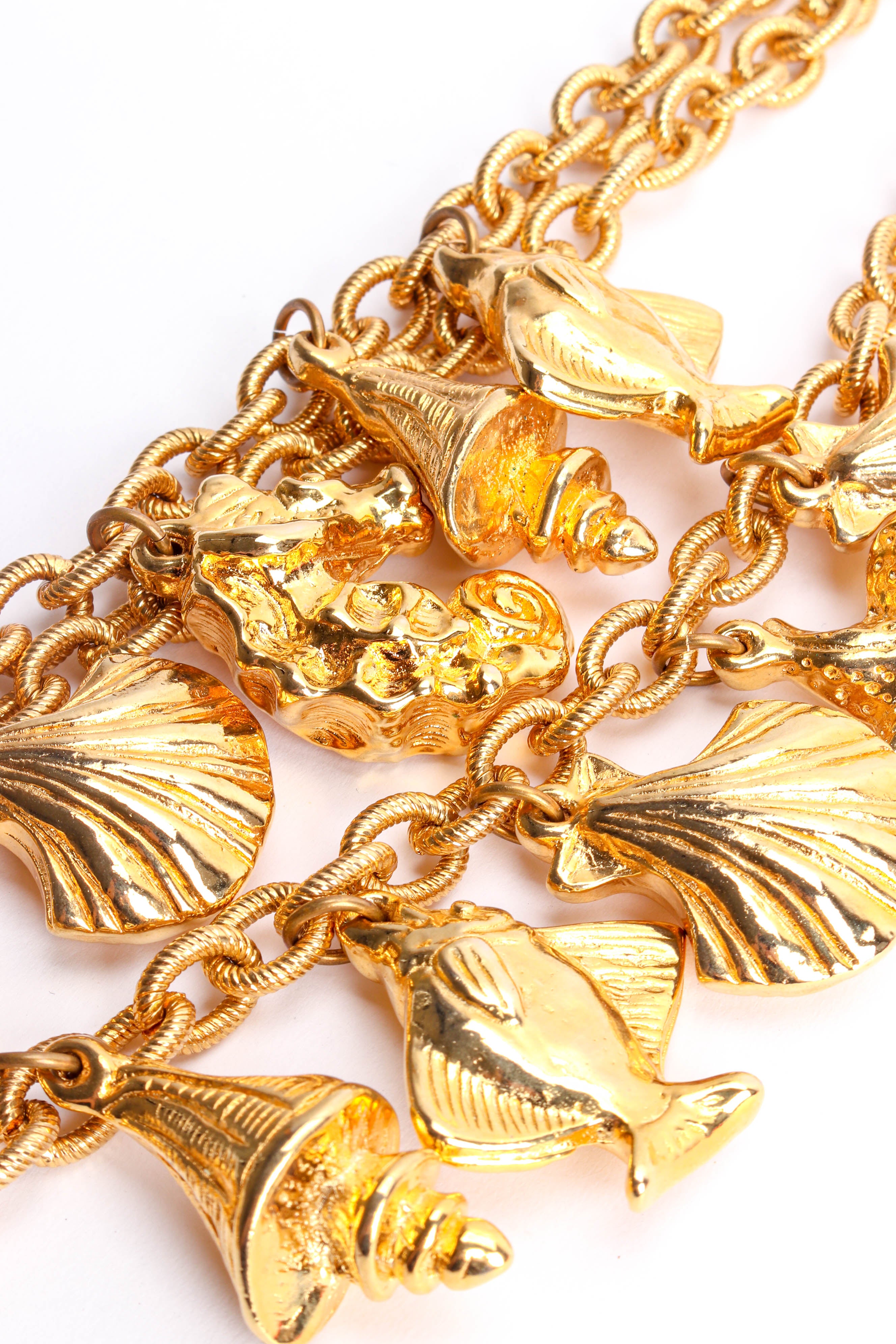 Vintage Escada Oceanic Starfish Charm Choker charms close up @ Recess LA