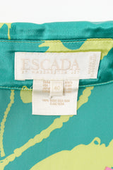 Vintage Escada Satin Silent Film Pop Art Shirt label at Recess Los Angeles