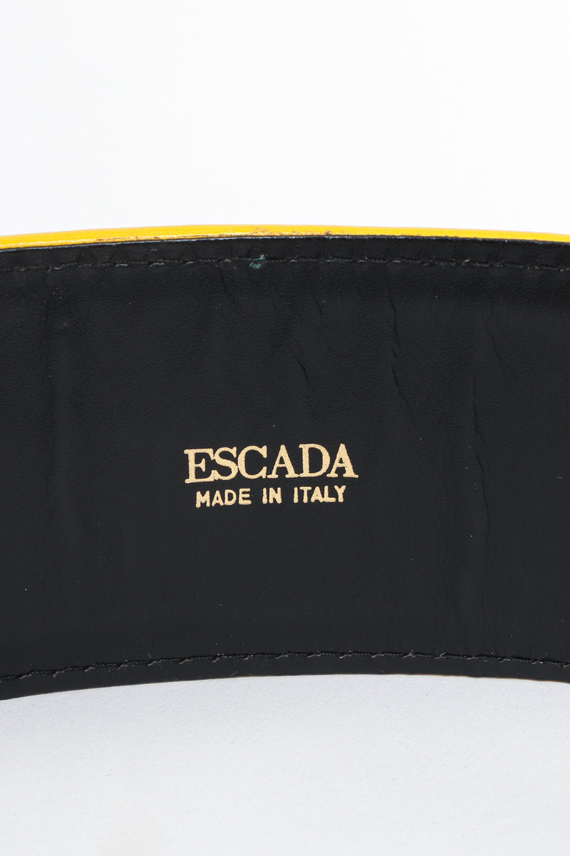 Vintage Escada Roman Compass Leather Belt signed @ Recess Los Angeles