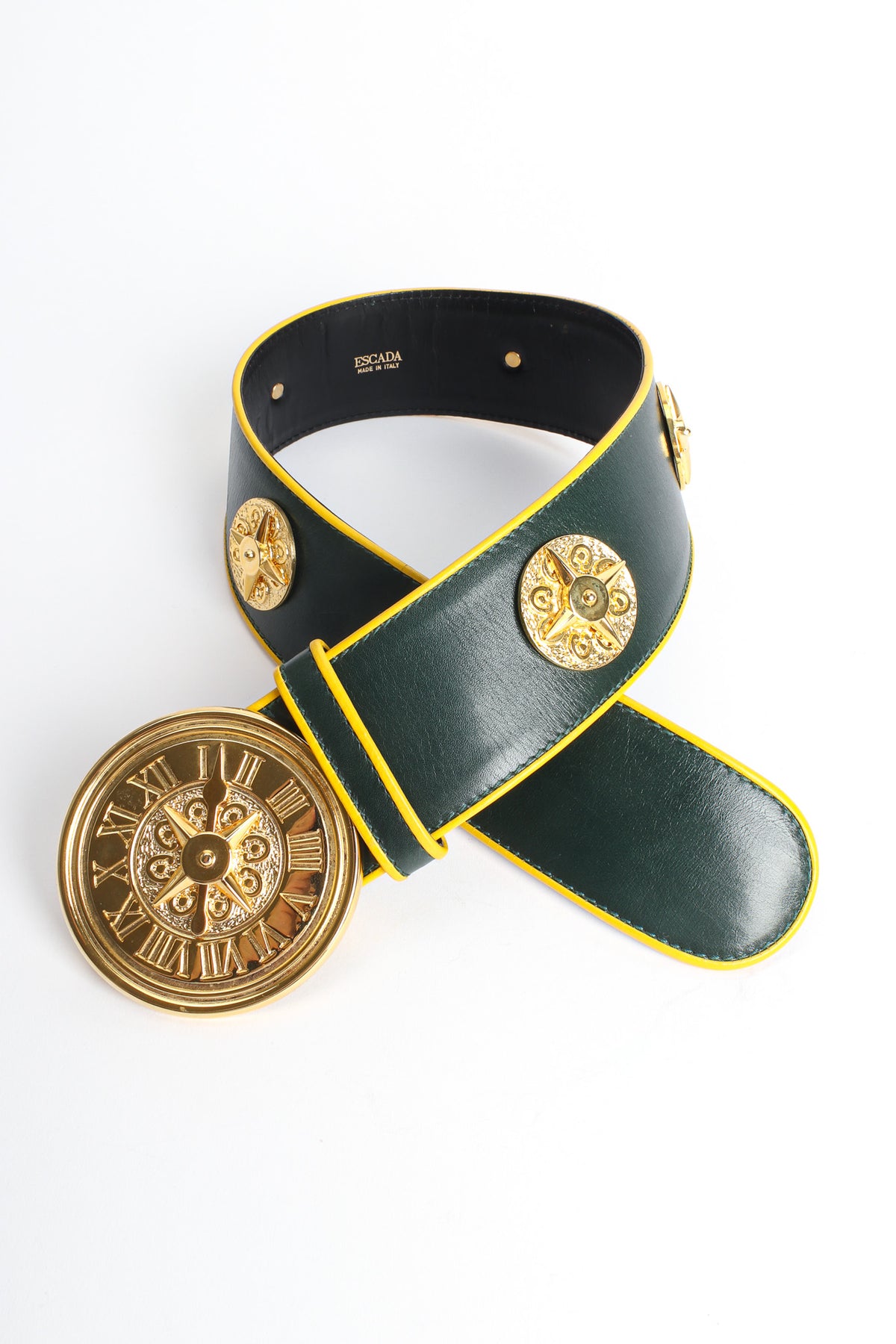 Vintage Escada Roman Compass Leather Belt – Recess