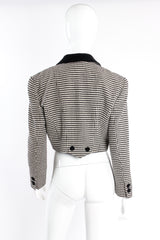 Vintage Escada Cropped Houndstooth Jacket on Mannequin back at Recess Los Angeles