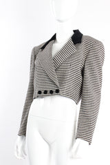 Vintage Escada Cropped Houndstooth Jacket on Mannequin crop at Recess Los Angeles