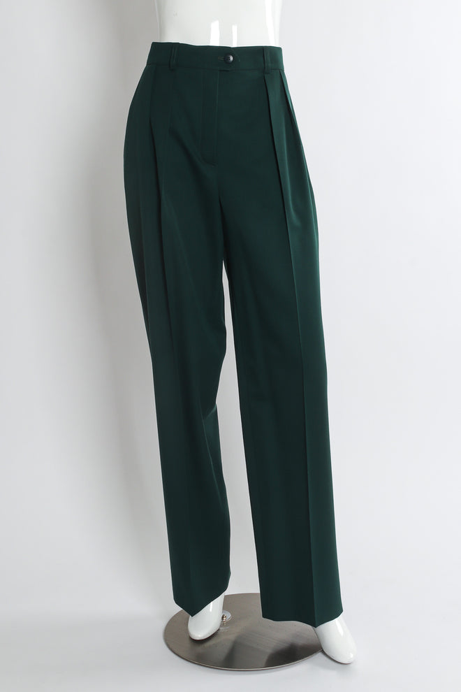 Vintage Escada Double Breasted Blazer & Pant Suit Set mannequin front pant @ Recess LA