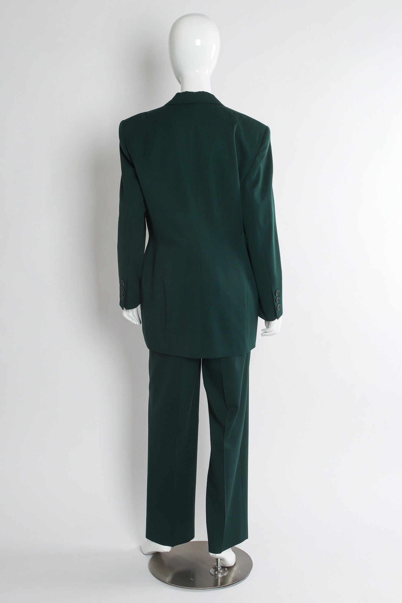 Vintage Escada Double Breasted Blazer & Pant Suit Set mannequin back  @ Recess LA