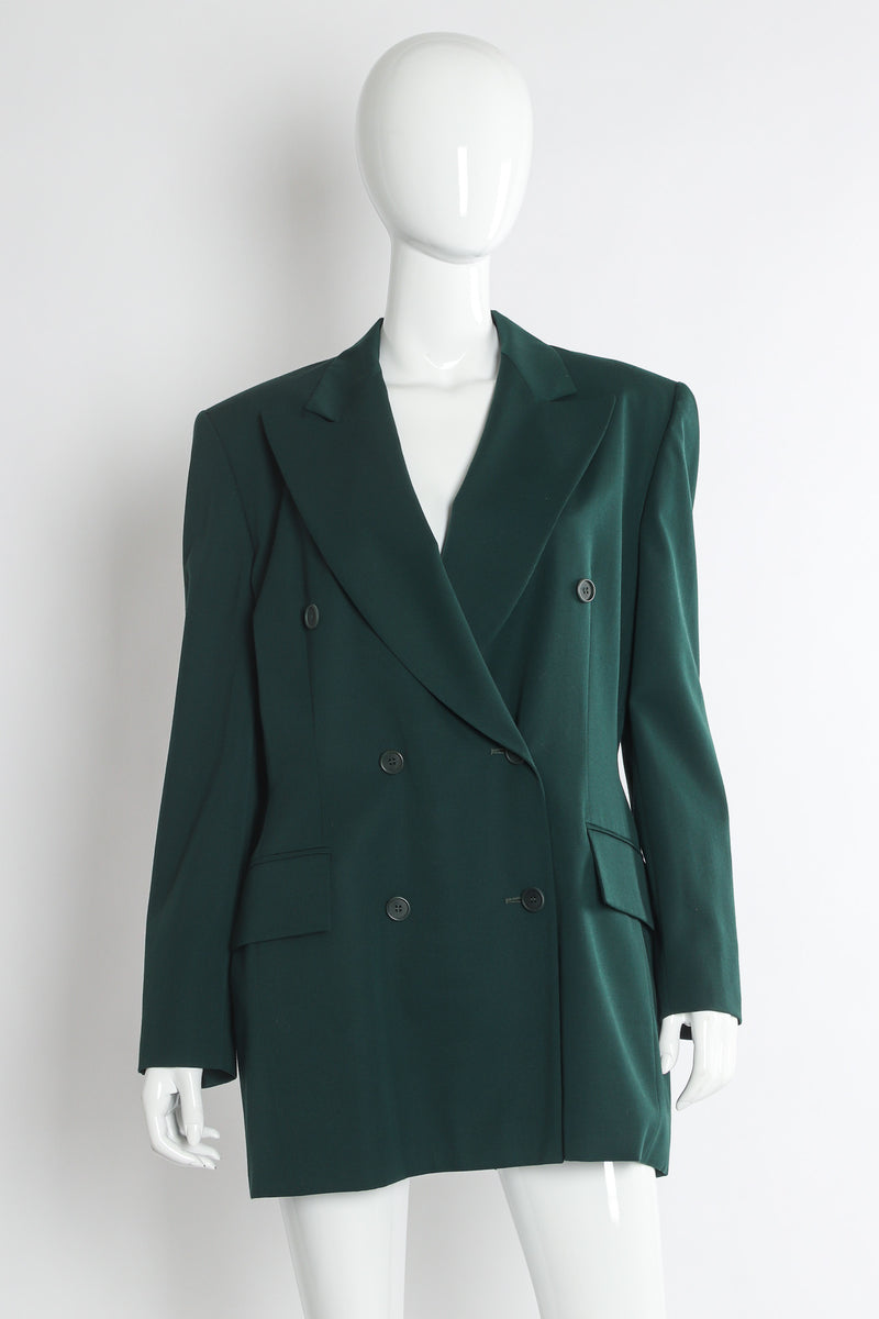 Vintage Escada Double Breasted Blazer & Pant Suit Set mannequin front blazer @ Recess LA