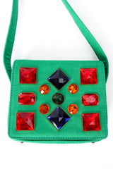 Vintage Escada Jeweled Flap Mini Bag detail at Recess Los Angeles