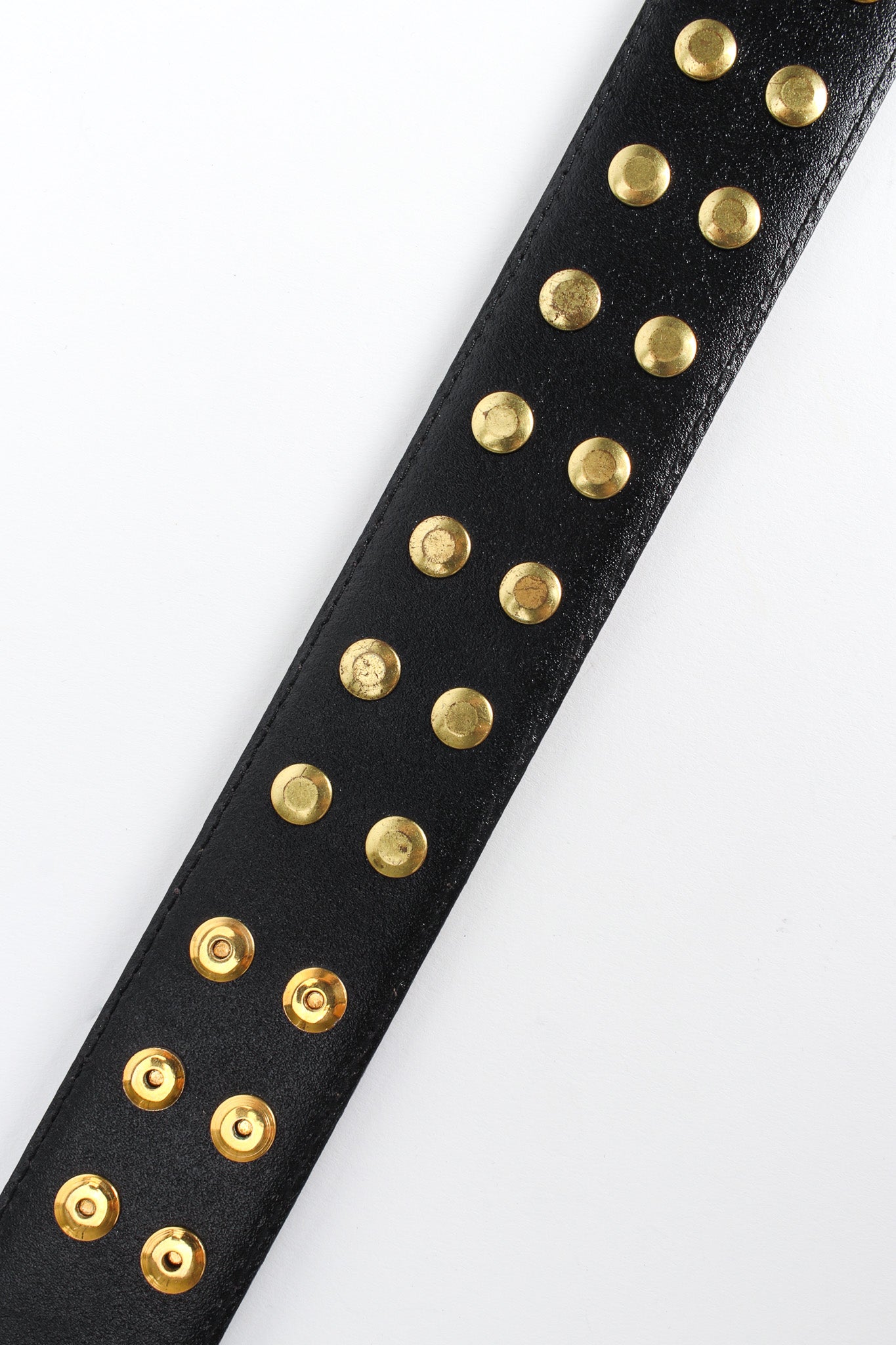 Vintage Escada Bullet Studded Leather Belt back @ Recess Los Angeles