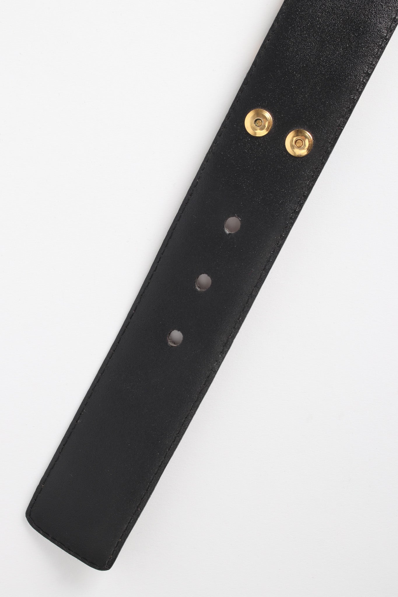 Vintage Escada Bullet Studded Leather Belt back pin holes @ Recess Los Angeles