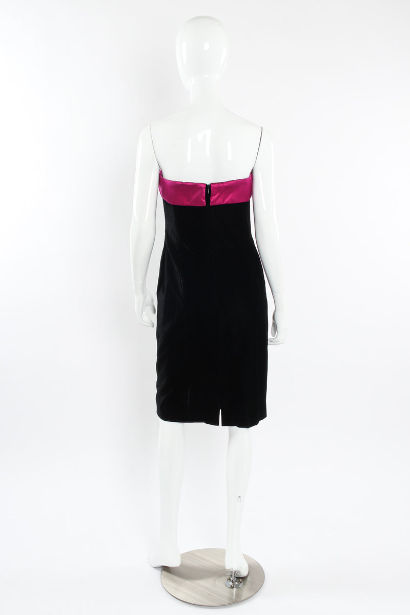 Vintage Escada Couture Velvet Love Bead Dress mannequin back @ Recess LA