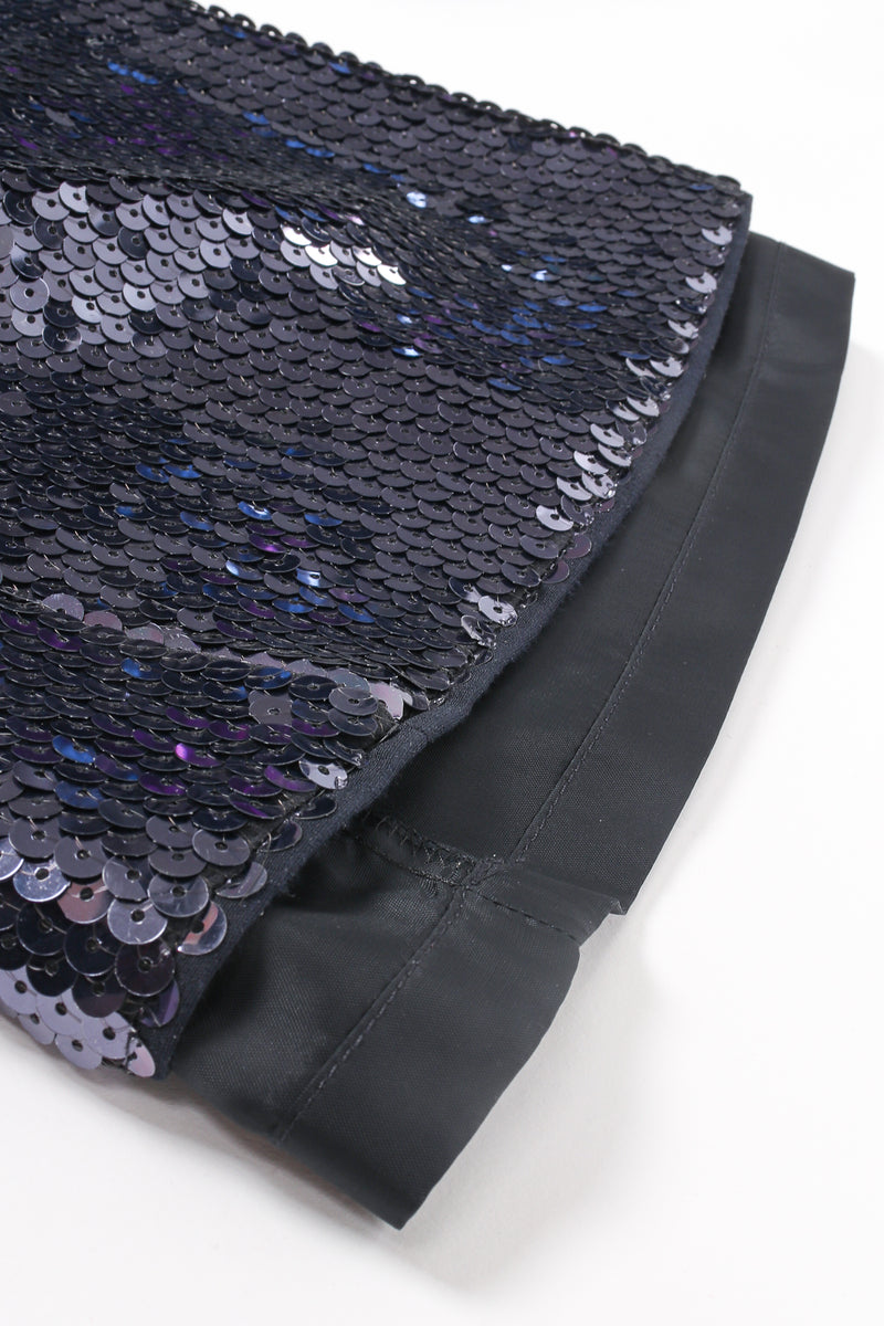 Vintage Escada Midnight Sequin Wide Leg Pant lining at Recess Los Angeles