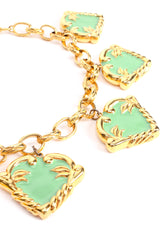 Vintage Escada Mint Enamel Hearts Charm Necklace at Recess Los Angeles