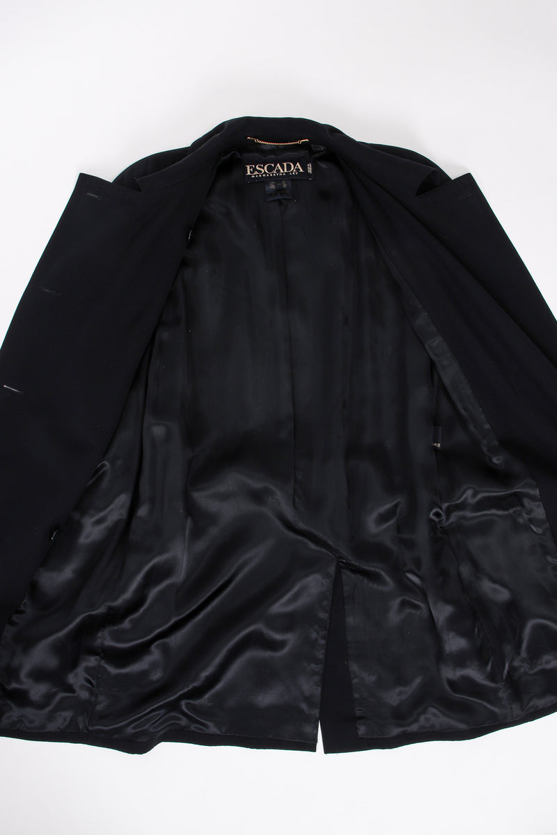 Vintage Escada Navy Belted Twill Trench lining at Recess Los Angeles