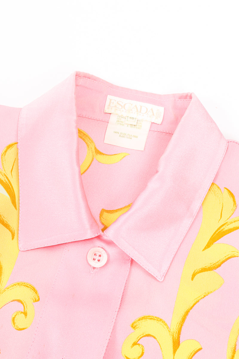 Vintage Escada Pastel Baroque Blossom Shirt collar at Recess Los Angeles