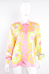 Vintage Escada Pastel Baroque Blossom Shirt on Mannequin front at Recess Los Angeles