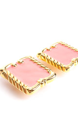 Vintage Pink Enamel Frame Earrings at Recess Los Angeles