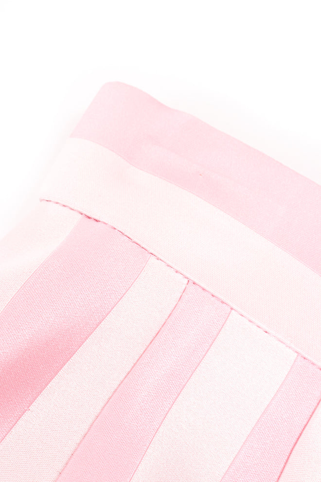 Vintage Escada Pink Regency Candy Stripe Skirt hanger clip indent at Recess Los Angeles