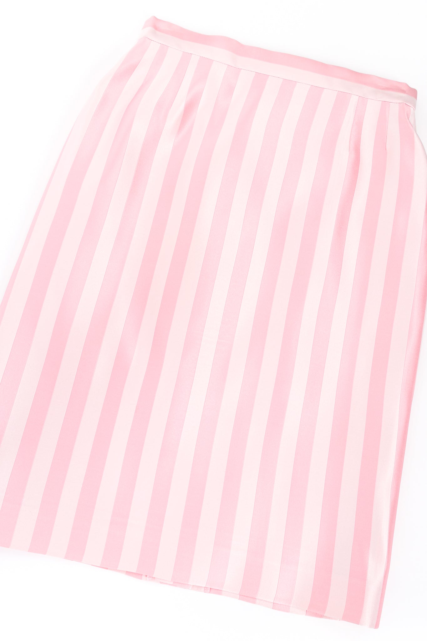 Vintage Escada Pink Regency Candy Stripe Skirt flat at Recess Los Angeles