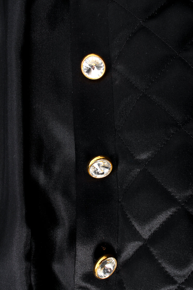 Vintage Escada Quilted Satin Boxy Jacket buttons at Recess Los Angeles