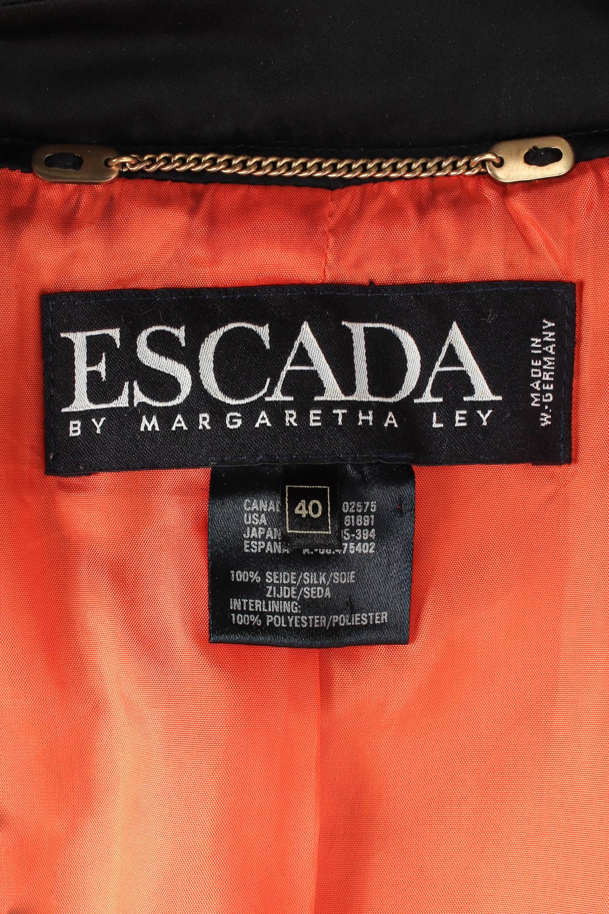 Vintage Escada by Margaretha Ley 1980s Rainbow Zebra Silk Jacket